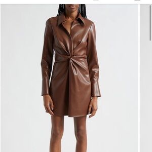 Cinq à Sept genuine leather dress